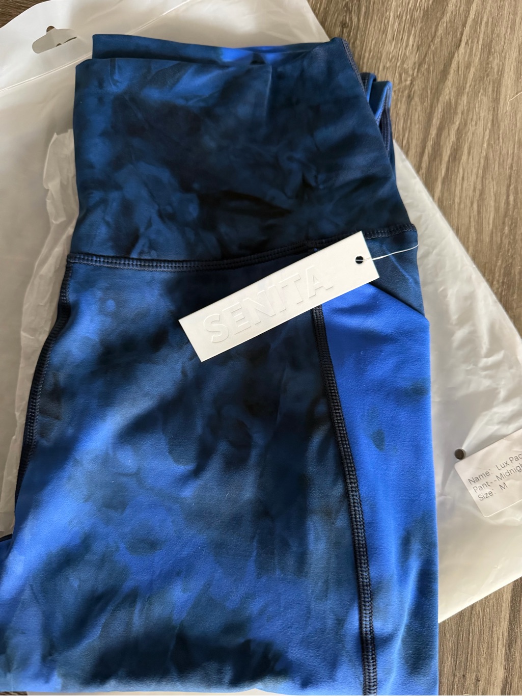 Nwt Senita Blue Tie-Dye Active Leggings — image 5 of 7